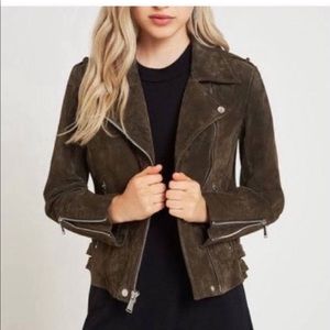 BCBG Green Suede Jacket